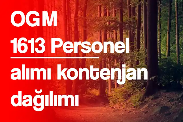 OGM 1613 Personel Alımına Girebilmek için Kontenjan Dağılımını Öğrenin ve Başvurunuzu Hazırlayın