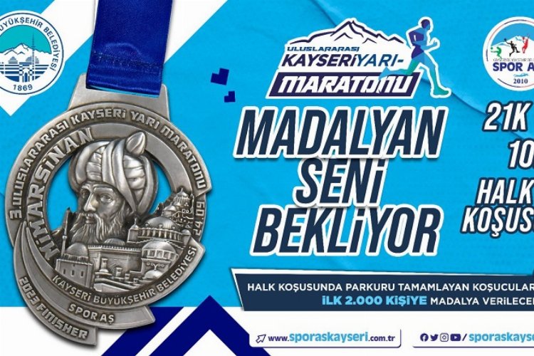 Kayseri’de yarı maratona geri